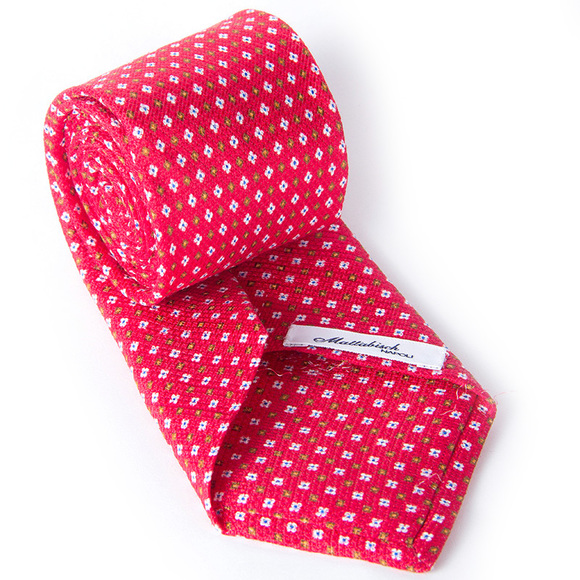 MATTABISH RED & WHITE FLORAL TIE | MENS - Picture 2 of 3